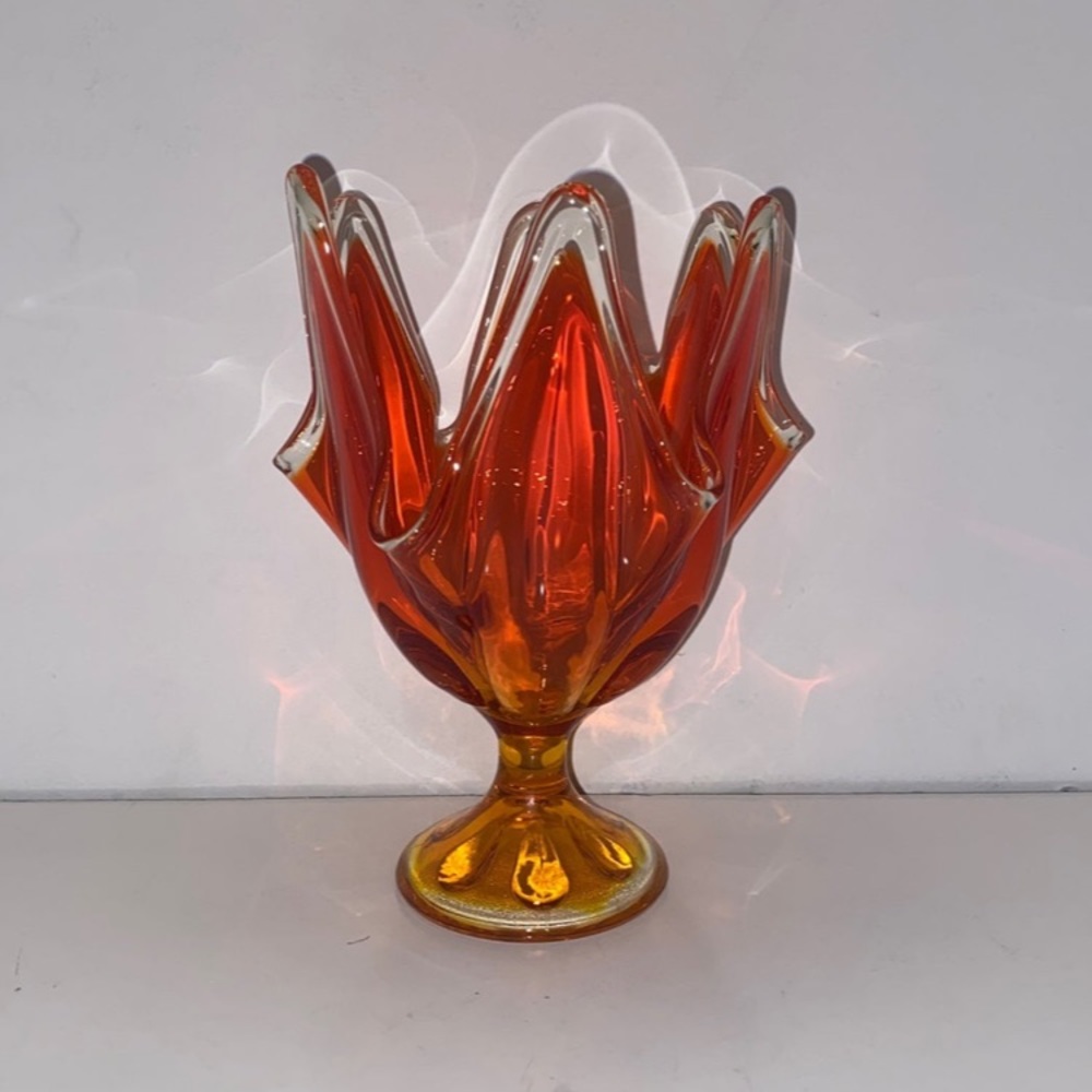 Vintage bowl Modern Orange Viking Glass